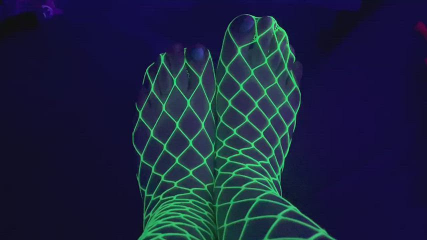 Feet Fetish Feet Licking Fishnet gif