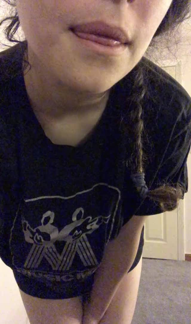 Only a T-shirt on [f]