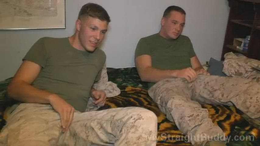 cumshot male masturbation military gif