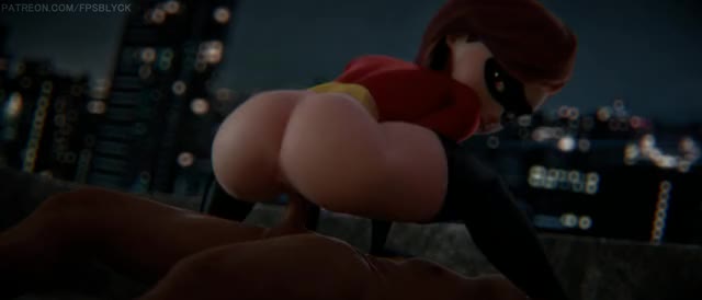 3D, Animated, Cinema_4D, Helen_Parr, Sound, The_Incredibles_(film), fpsblyck