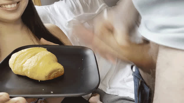 big dick cum cumshot cute fetish food fetish kinky laughing smile gif