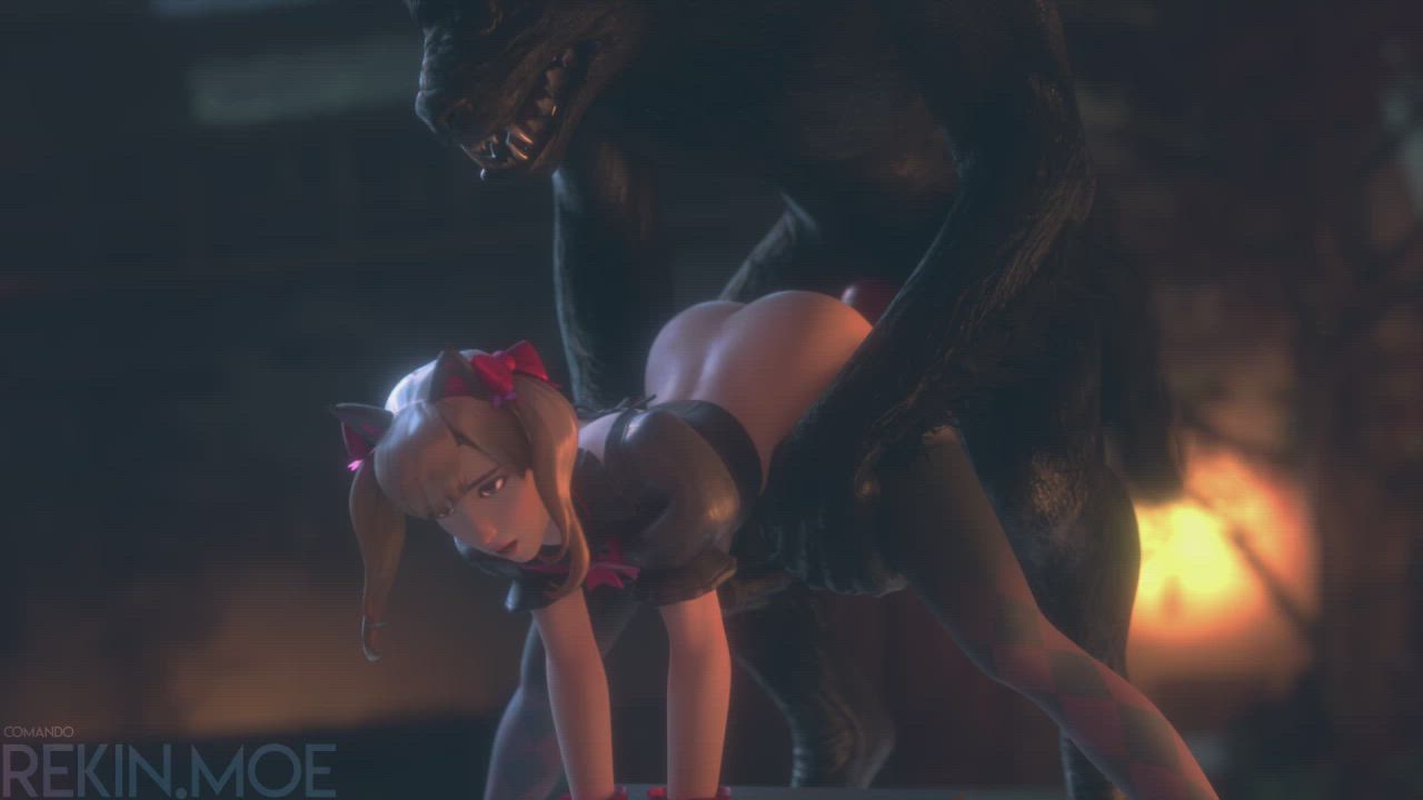Ass Clapping Doggystyle Monster Cock SFM Size Difference Standing Doggy gif