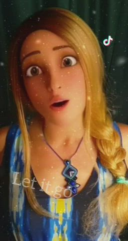 Tiktok face filter. Elsa from fronzen gets facefucked