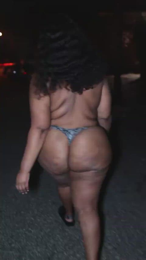 ass bbw ebony public thick thong walking thick-booty gif