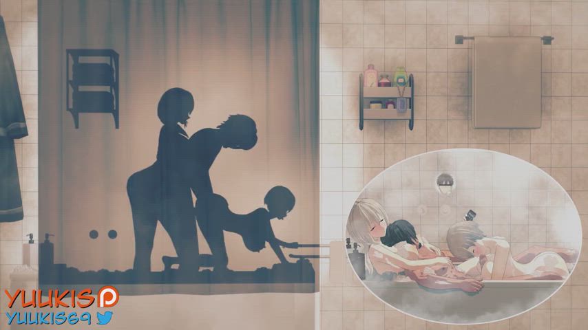 Oyakodon bathtime with the Uzaki family [Uzaki-chan wa asobitai]