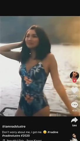 filipina lake long hair natural petite swimsuit gif