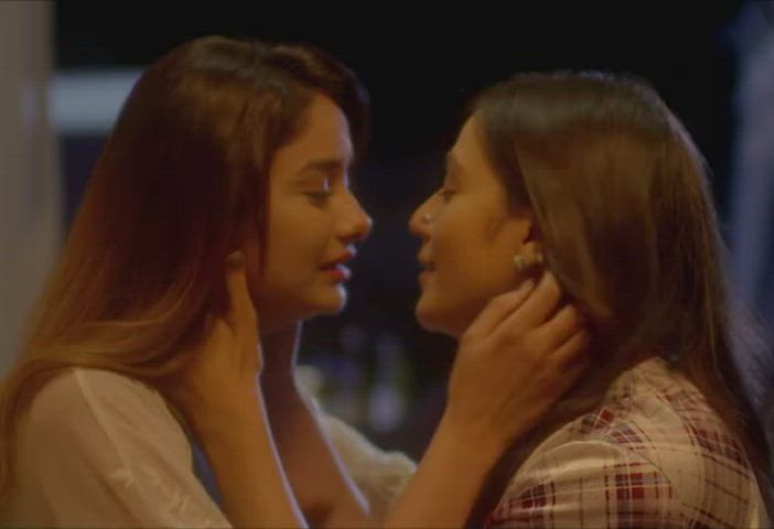 Aunty Boobs Erotica Grabbing Indian Kissing Lesbian Lesbians Long Hair gif