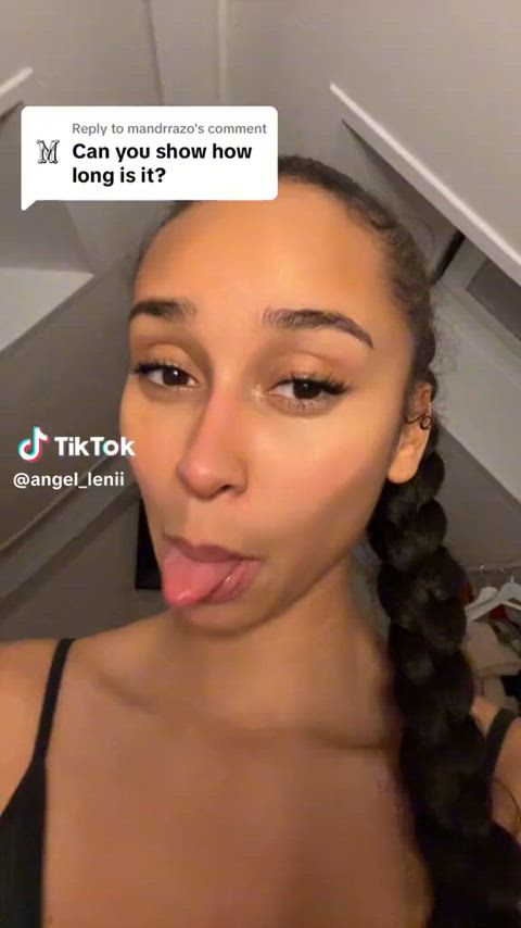 ebony lightskinned long tongue tongue tongue fetish gif