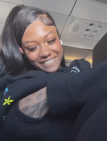 Tits on a plane 🔥