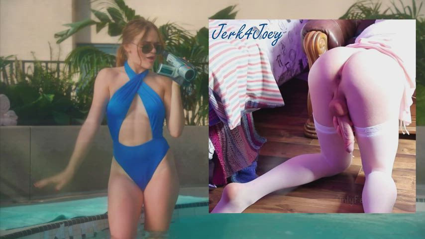 babecock bikini caption celebrity cumshot joey king swimming pool swimsuit gif