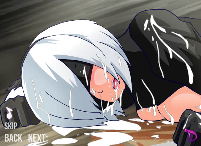 2B spilled her ice cream thats so sad (Derpixon)