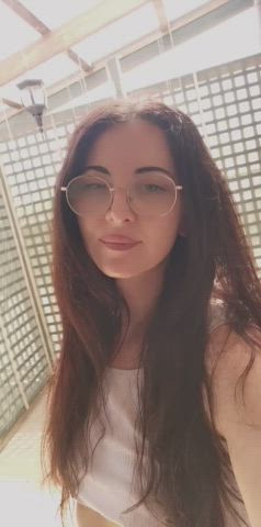 glasses petite small tits gif