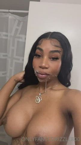 Babe Cum Ebony Facial gif