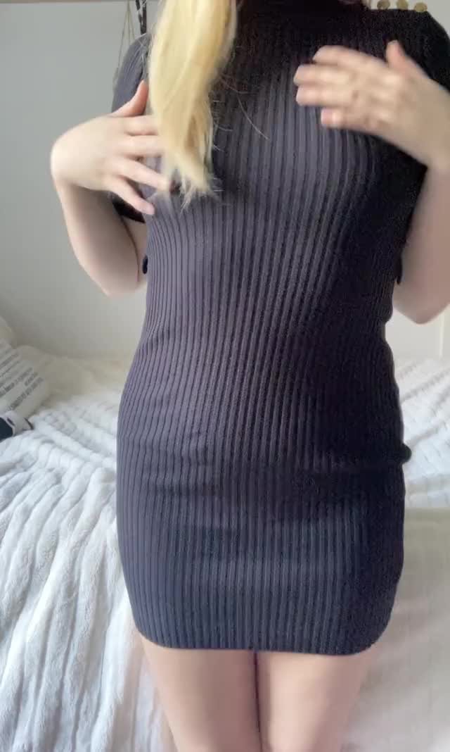 Best thing about my jumper dress is that I don’t need to wear underwear!?[19] [F]
