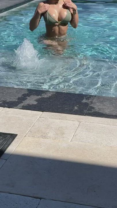 Bikini Latina Swimming Pool gif