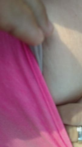 amateur bbw big tits boobs nsfw nipple nipslip outdoor tits gif