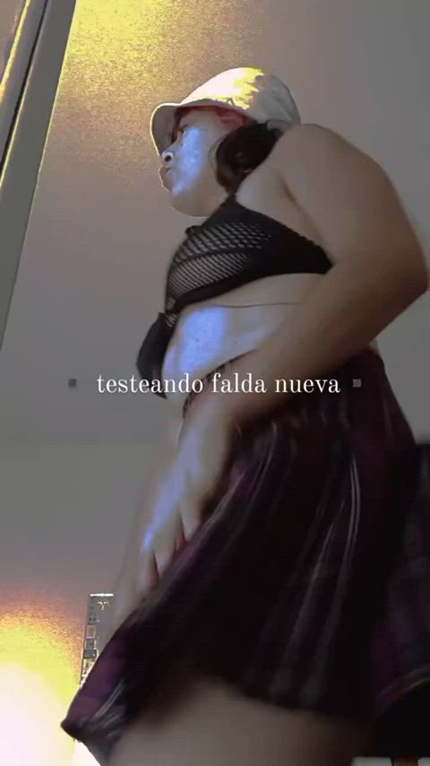 amateur argentinian dancing doll selfie skirt gif