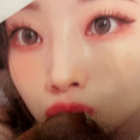 Dahyun - Hot deepthroat and facefuck with cum [VIDEO]