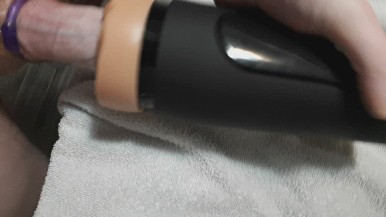 Fleshlight Hands Free Masturbating gif