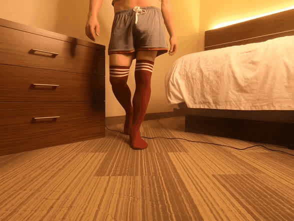 crossdressing feet feet fetish femboy legs nylon nylons shaved sissy stockings gif
