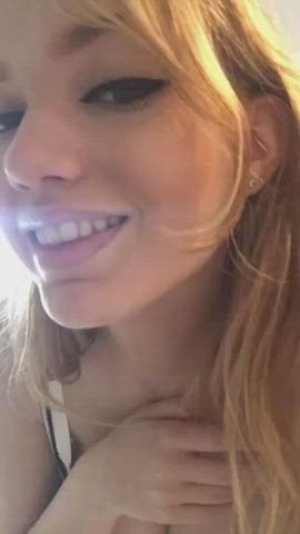 Blonde Huge Tits TikTok gif