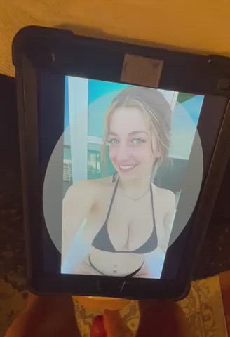 19 years old big tits boobs busty cum cumshot fleshlight tiktok tribute gif