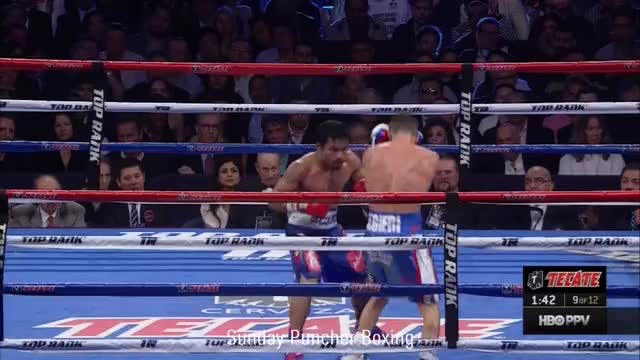 Manny Pacquiao foils Chris Algieri's plan to burst out of his cage