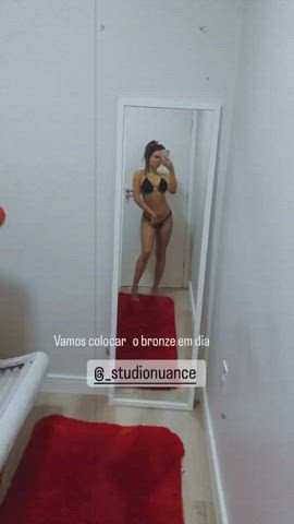 Bikini Body Boobs Brazilian Brunette Dani Goddess Tease gif