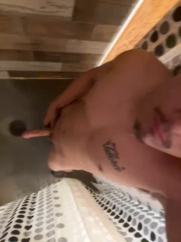big dick muscles shower gif