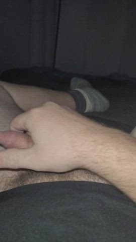 jerk off male masturbation uncut gif