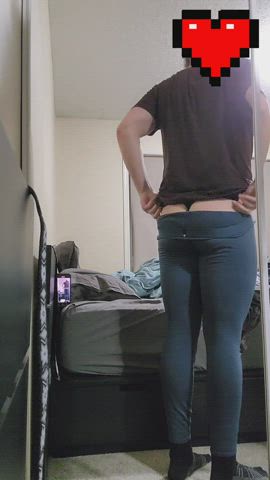 ass big ass leggings thong yoga pants gif