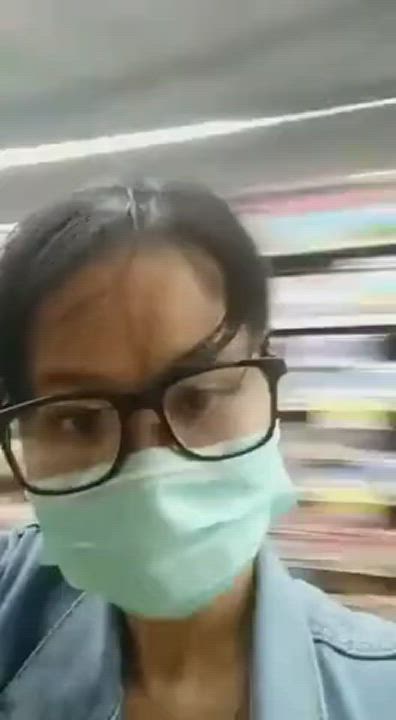 Asian Big Tits Exhibitionism Exhibitionist Flashing Girlfriend Glasses Nerd Ponytail