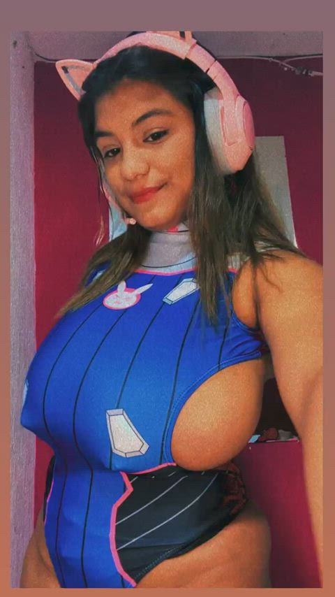 bbw big ass big tits cosplay huge tits latina natural tits overwatch pokies thick