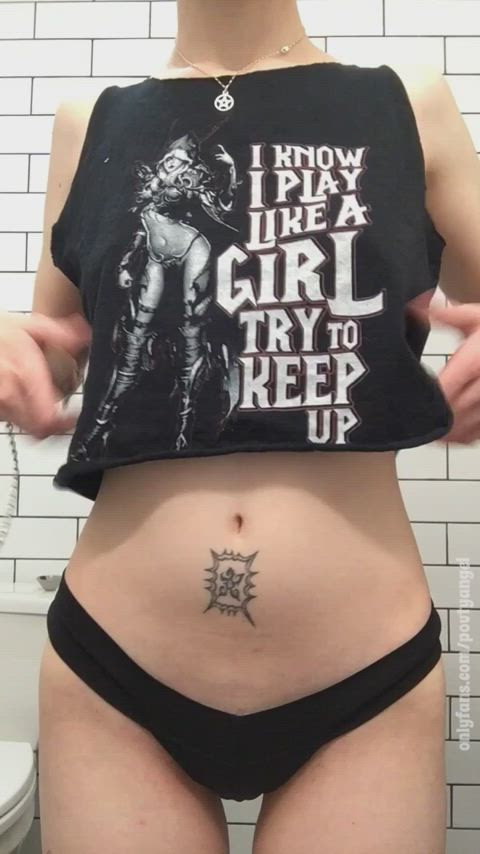 big ass nipple piercing small tits tattoo teen white girl gif