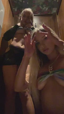 ass blonde lesbian gif