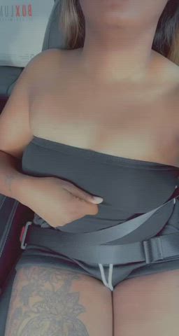 Boobs Car Tits gif