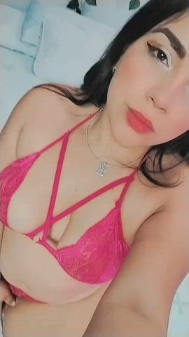 bbw big tits camgirl curvy latina lingerie milf webcam white girl gif