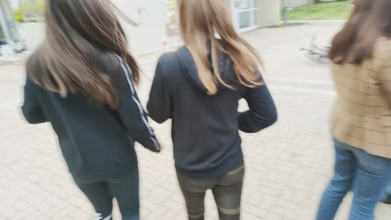 Ass Booty Candid Leggings Teens gif