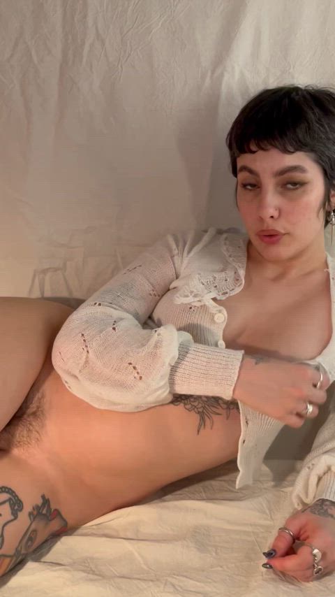 alt boi brunette cute latina onlyfans pussy queer short hair tattooed gif