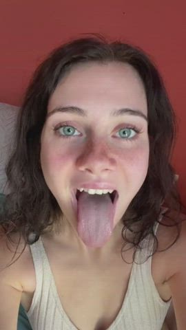 ahegao pov tongue fetish gif