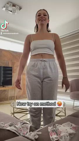 Homemade NSFW Naked Natural Tits Nude Pussy Shaved Pussy TikTok Tits gif