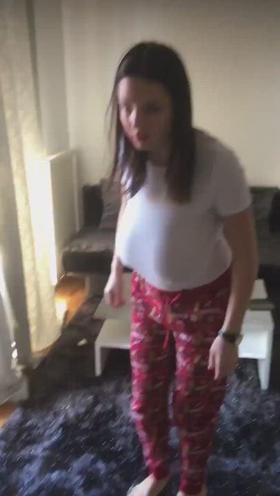 Braless Jiggling Nipples gif