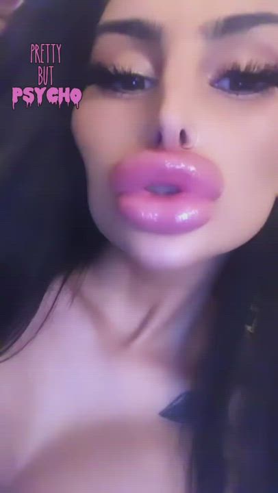 homemade lips selfie gif