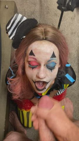 cosplay costume cum cum in mouth cum swallow cumshot gif