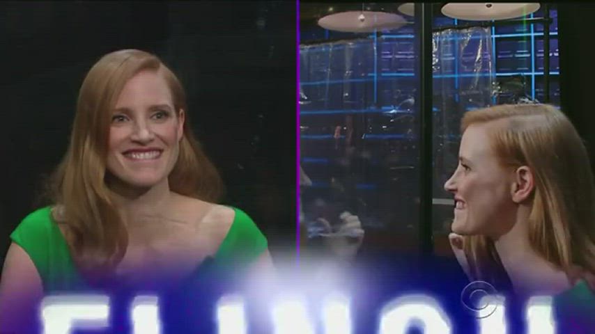 celebrity jessica chastain redhead gif