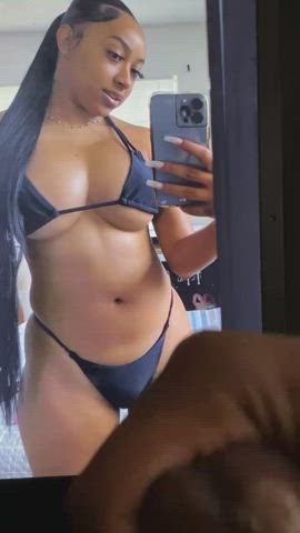 bbc big tits bikini cumshot ebony gif