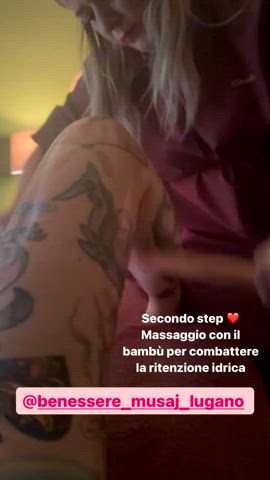 legs massage tattoo gif