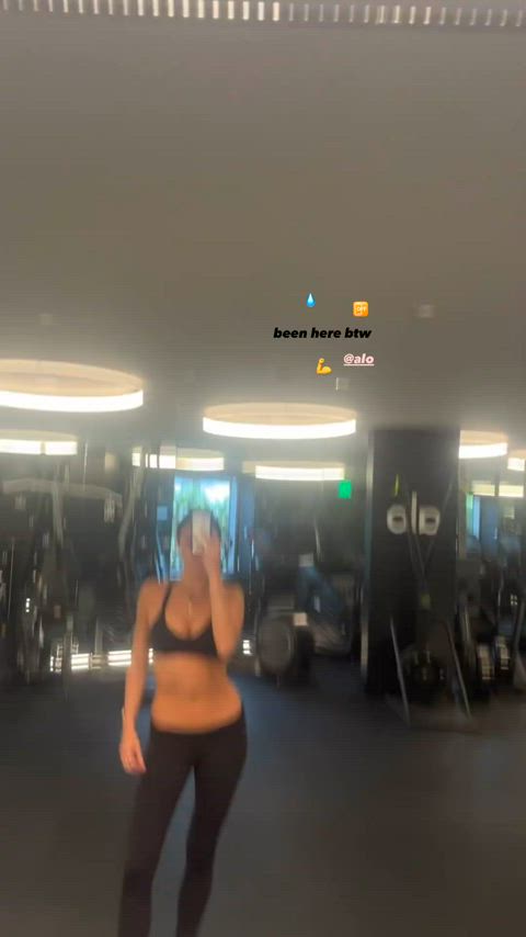 actress celebrity gym gif