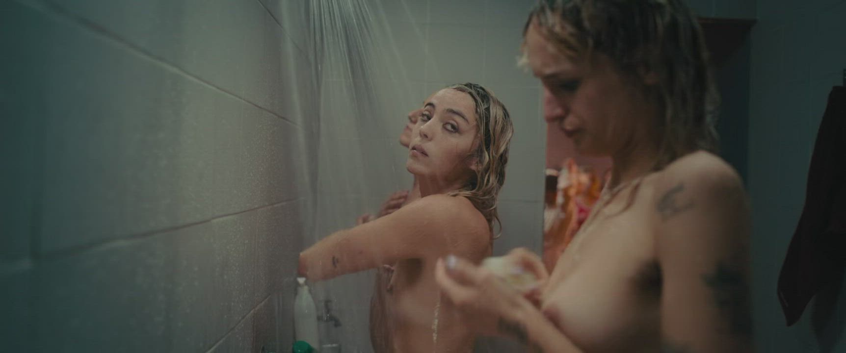 Locker Room Nipple Piercing Shower gif