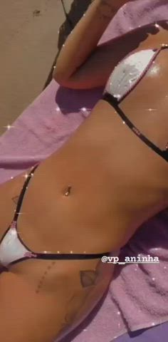 bikini small tits tanlines gif